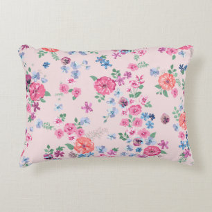 Spring flowers design. Seamless floral pattern. Pl Decorative Cushion
