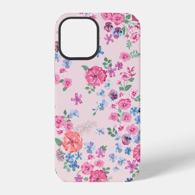Spring flowers design. Seamless floral pattern. Pl iPhone Case (Back)