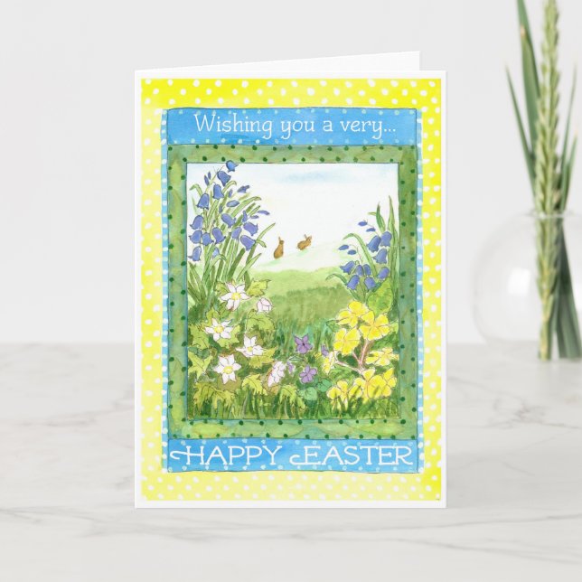 Spring Flowers Easter Card (Front)