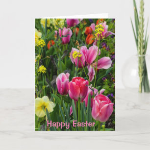Spring Flowers Easter Greeting Card