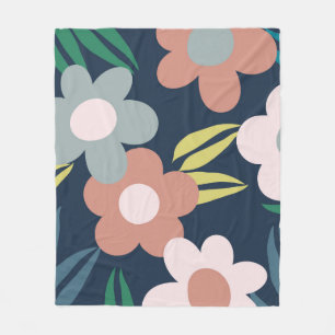 Spring flowers fleece blanket