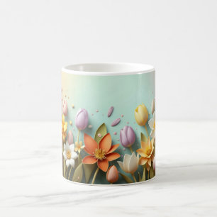 spring, flowers, flower, summer, floral, nature, coffee mug
