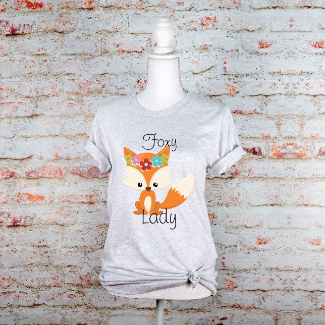 Spring Flowers Fox Foxy Lady T-Shirt (Creator Uploaded)