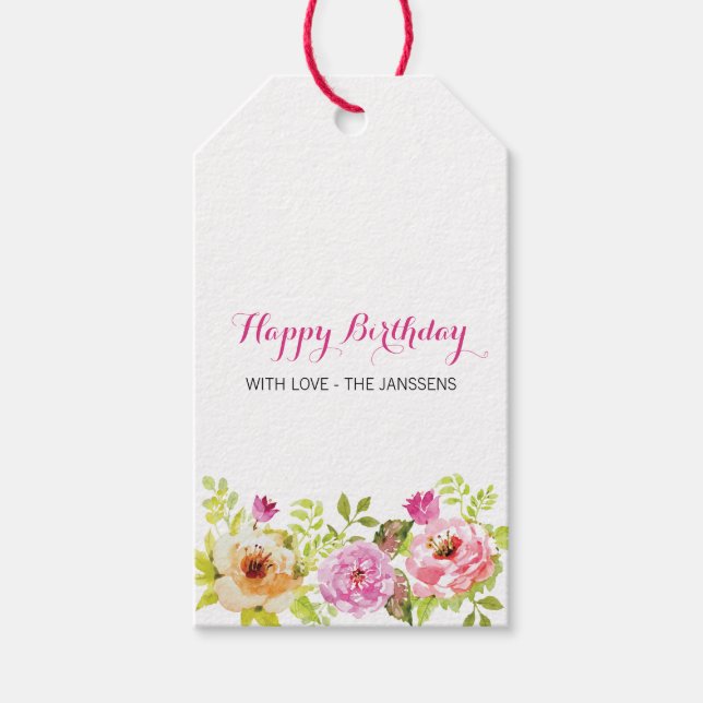 Spring Flowers Gift Tags (Front)