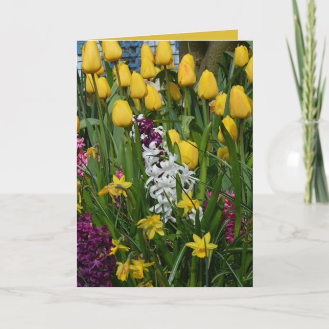 Spring Flowers Greeting Card (Front)