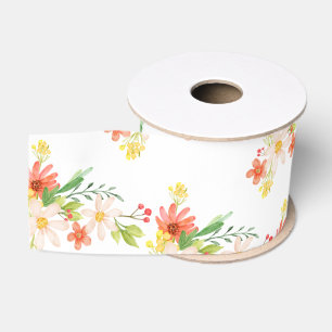 Spring Flowers Grosgrain Ribbon