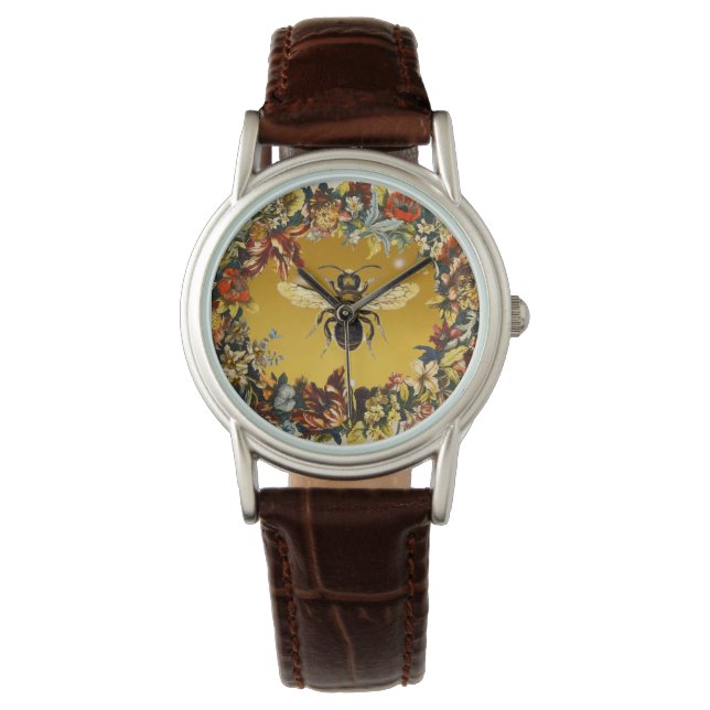 SPRING FLOWERS HONEY BEE / BEEKEEPER BEEKEEPING WATCH (Front)