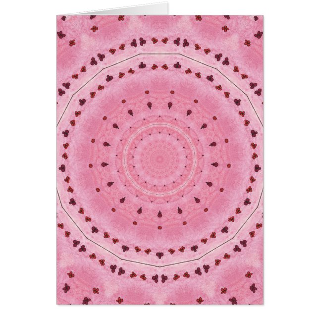 Spring Flowers Kaleidoscope Greeting Card (Front)