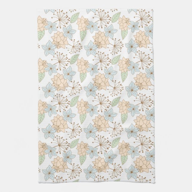spring flowers kitchen towel (Vertical)