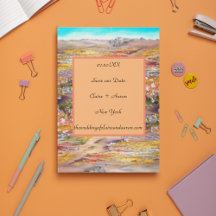 Spring flowers landscape Flat Save The Date Card