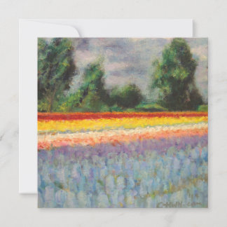 Spring Flowers Landscape Triptych Painting 1 of 3