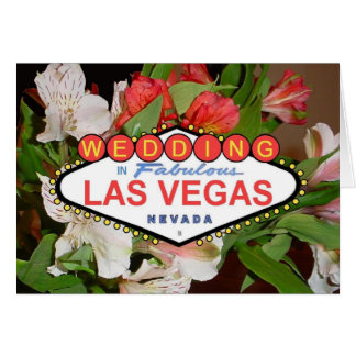 Spring Flowers Las Vegas Wedding Card