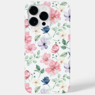 Spring Flowers & Leaves Pattern Case-Mate iPhone 14 Pro Max Case