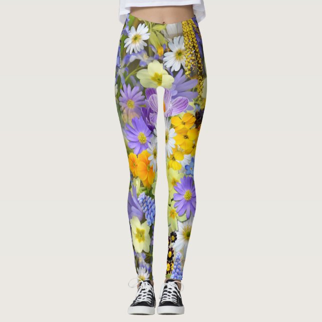 spring flowers leggings (Front)