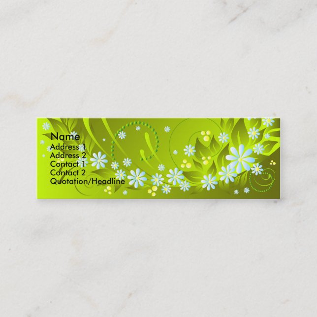 spring flowers mini business card (Front)