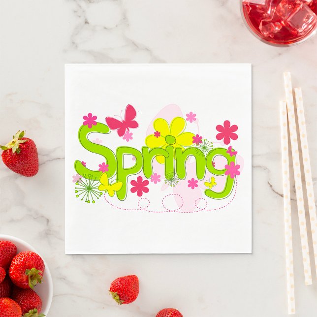 Spring Flowers Paper Napkins (Creator Uploaded)