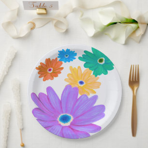 Spring Flowers  Paper Plate