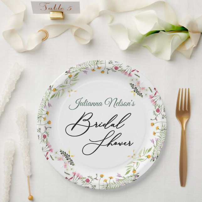 Spring flowers   paper plates (Wedding)