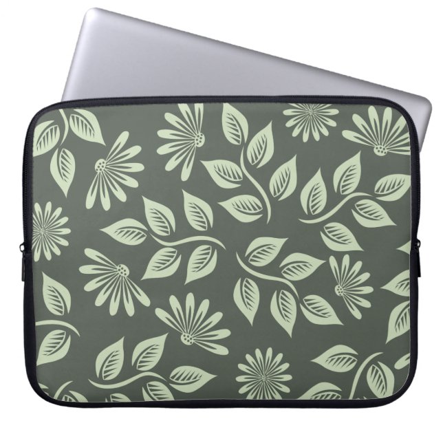 Spring Flowers Pattern Laptop Sleeve (Front)