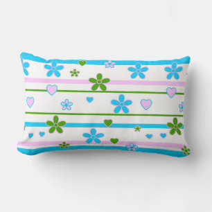 Spring Flowers Pattern Lumbar Cushion