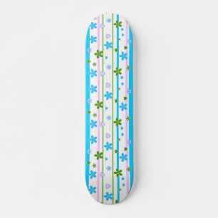 Spring Flowers Pattern Skateboard