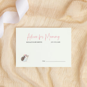 Spring Flowers Pink Butterfly Baby Shower Advice N Card