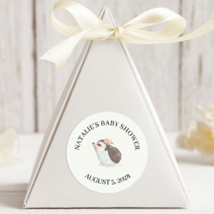 Spring Flowers Pink Butterfly Baby Shower Classic Classic Round Sticker