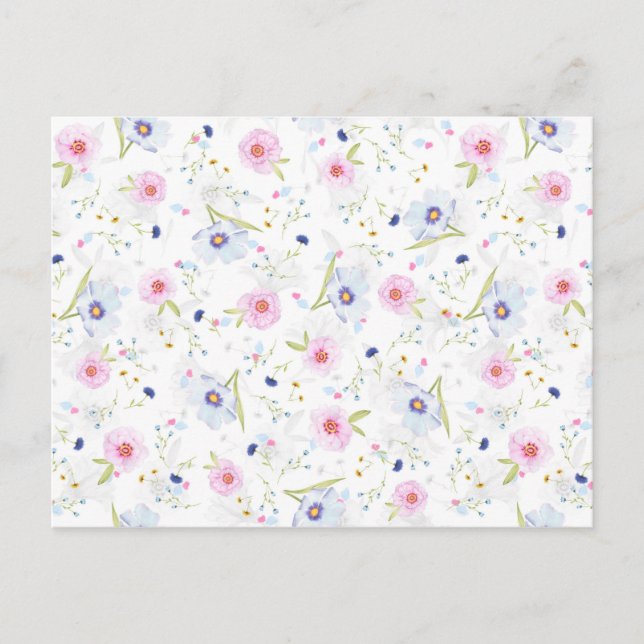 spring flowers postcard (Front)