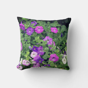 Spring Flowers Purple Petunia Flowers Floral 2022 Cushion
