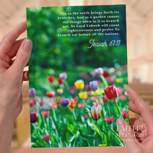Spring Flowers Scripture Church Bulletin Template