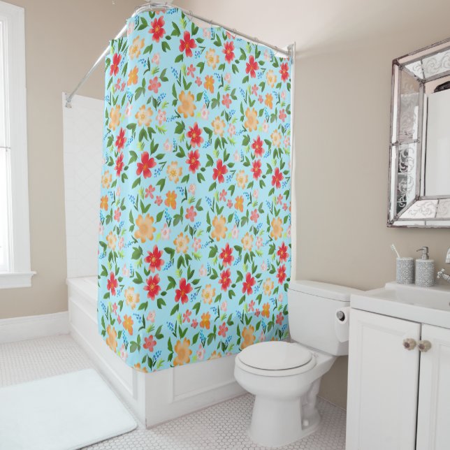 Spring flowers shower curtain (In Situ)