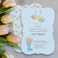 Spring Flowers Shower Mum-to-be Blue Baby Shower