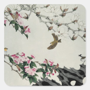 Spring Flowers Square Sticker