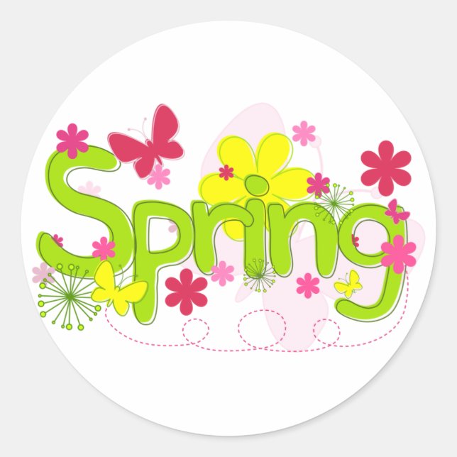 Spring Flowers Stickers (Front)