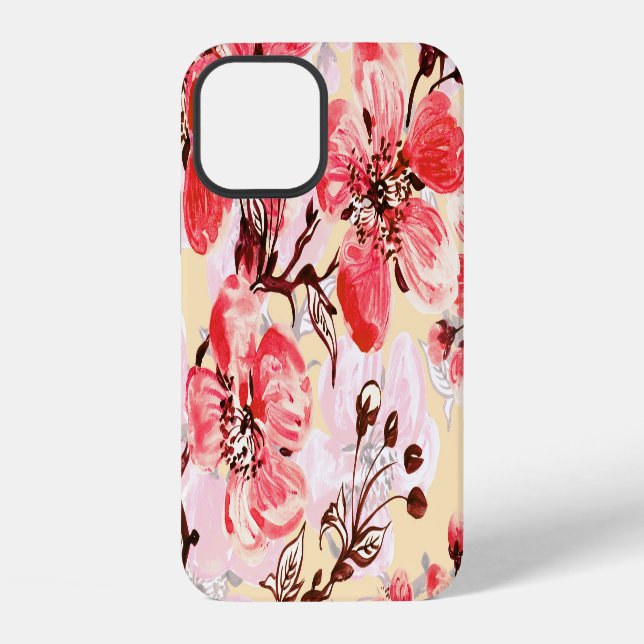 Spring Flowers U Pattern iPhone Case (Back)