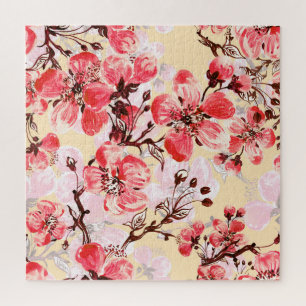 Spring Flowers U Pattern Jigsaw Puzzle