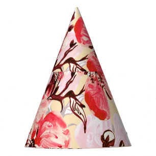 Spring Flowers U Pattern Party Hat