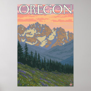 Spring Flowers- Vintage Travel Poster