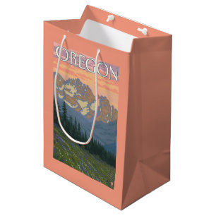 Spring Flowers- Vintage Travel Poster Medium Gift Bag