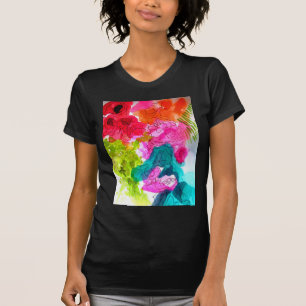 Spring Flowers watercolour abstract art T-Shirt