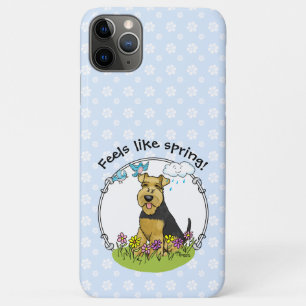 Spring Flowers Welsh Terrier Dog with Flowers Cute Case-Mate iPhone Case