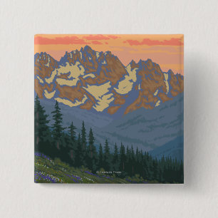 Spring Flowers - Yellowstone National Park 15 Cm Square Badge