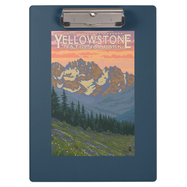 Spring Flowers - Yellowstone National Park Clipboard (Front)