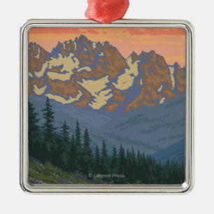 Spring Flowers - Yellowstone National Park Metal Tree Decoration