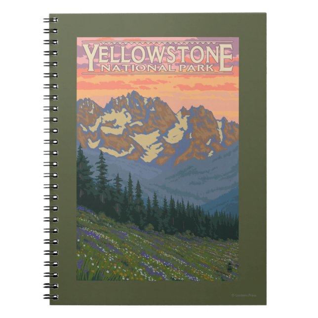 Spring Flowers - Yellowstone National Park Notebook (Front)