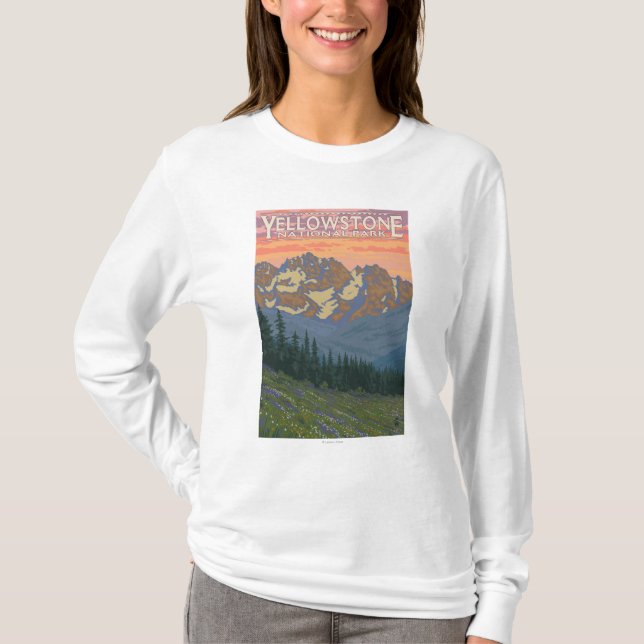 Spring Flowers - Yellowstone National Park T-Shirt (Front)