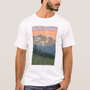 Spring FlowersWyomingVintage Travel Poster T-Shirt