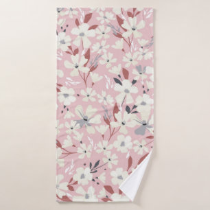 Spring flowery pattern. Seamless floral background Bath Towel