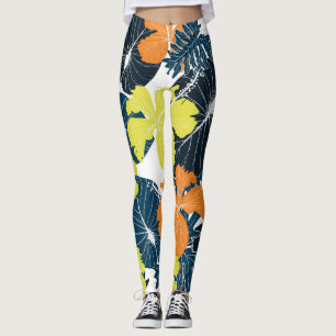 Spring Flowery: Vintage Floral Texture Leggings