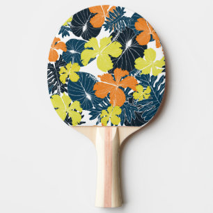 Spring Flowery: Vintage Floral Texture Ping Pong Paddle